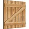 Ekena Millwork Spaced Board-n-Batten Shutters w/Z-Bar, Rough Sawn Western Red Cedar, 34 3/4W x 30H, PR RBS06Z35X030RWR - alternate 2
